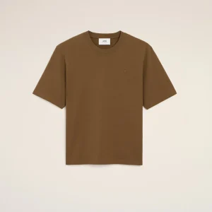 AMI Paris Brown De Coeur T-Shirt – Effortless Parisian Cool