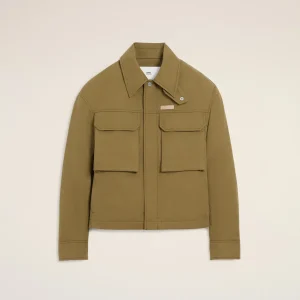 AMI Paris Green Cotton Worker Jacket
