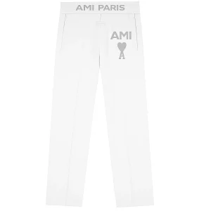 AMI Paris Slate Sweatpants in White