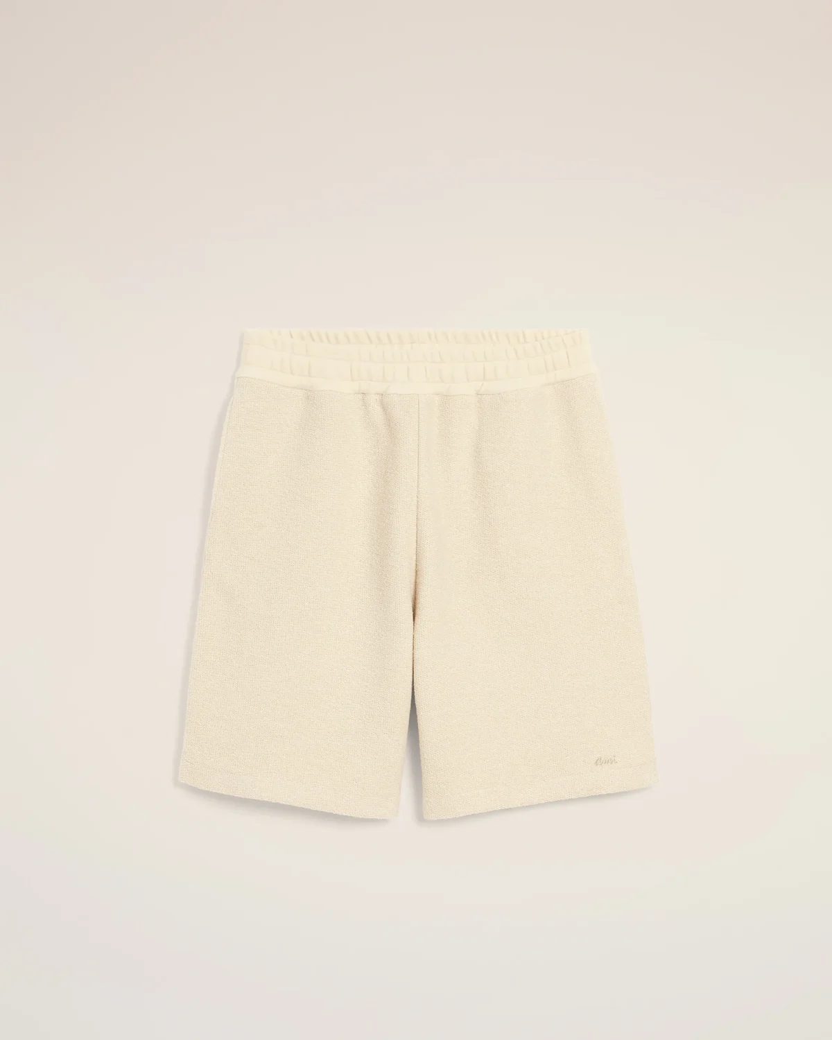 AMI Paris White Curly Fleece Cotton Shorts AMI Paris White Curly Fleece Cotton Shorts