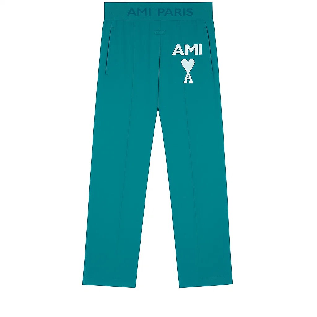 Effortless Cool AMI Paris Blue Green Sweatpants Effortless Cool AMI Paris Blue Green Sweatpants
