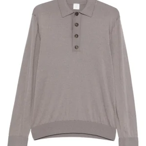 Ami paris fine-knit polo shirt